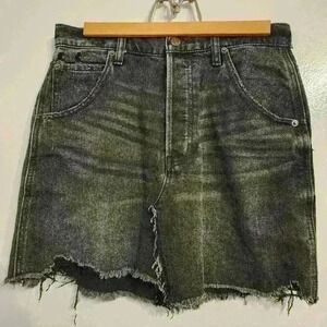 Free People We The Free Brea Cutoff Denim Mini Skirt Faded Black Size 29